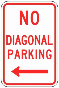 NO DIAGONAL PARKING (NYP1-15) sign artwork