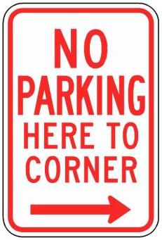 NO PARKING HERE TO CORNER (NYP1-9) sign artwork