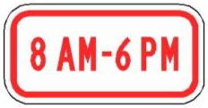 8 AM - 6 PM (NYP3-1P) sign artwork