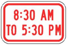 8:30 AM TO 5:30 PM (NYP3-2P) sign artwork