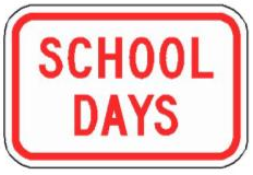SCHOOL DAYS (NYP3-3P) sign artwork