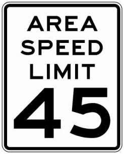 AREA SPEED LIMIT 45 (NYR2-3) sign artwork