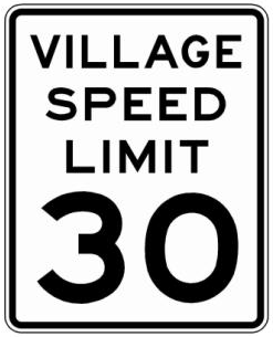 VILLAGE SPEED LIMIT 30 (NYR2-5) sign artwork