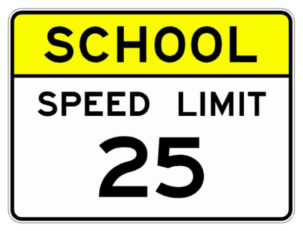 SCHOOL SPEED LIMIT 25 (NYR2-8) sign artwork