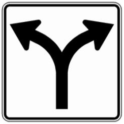 Left or Right Turn (NYR3-27) sign artwork