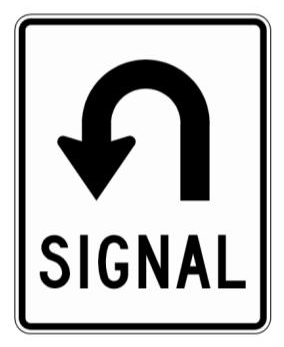 U-TURN SIGNAL (NYR3-44) sign artwork