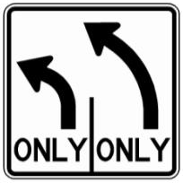 Dual-Lane Left-Turn Movements (NYR3-51) sign artwork
