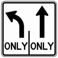 Left Turn or Through Movements (NYR3-52) sign artwork