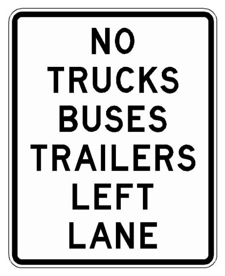 USE TWO LANES (NYR4-11) sign artwork