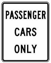 PASSENGER CARS ONLY (NYR5-12) sign artwork