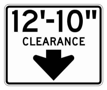 12'-10" CLEARANCE (NYR5-6) sign artwork