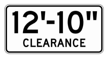 12'-10" CLEARANCE (NYR5-7) sign artwork