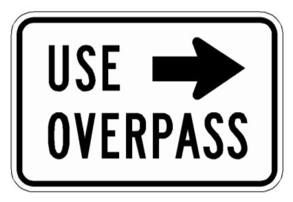 USE OVERPASS (NYR6-7P) sign artwork