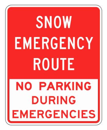 SNOW EMERGENCY ROUTE (NYR7-10) sign artwork