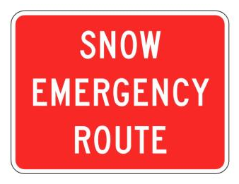SNOW EMERGENCY ROUTE NO PARKING DURING EMERGENCIES (NYR7-11) sign artwork
